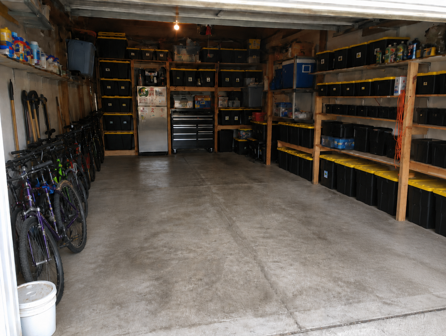 Garage after deep clean and organization