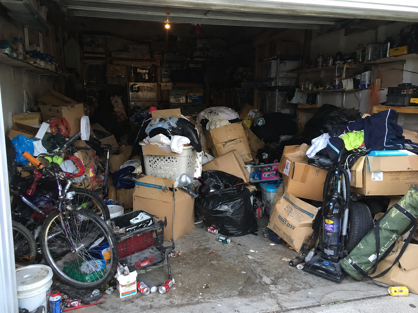 Garage before deep clean